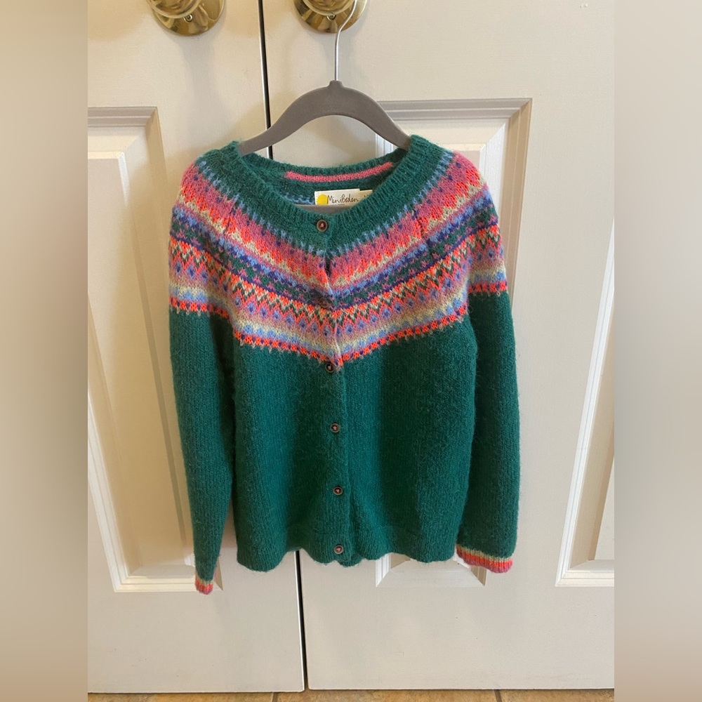 Mini Boden wool button down cardigan sweater